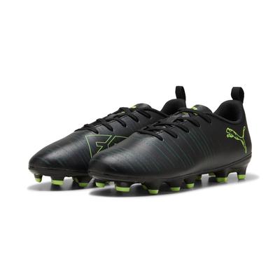 Fußballschuh PUMA "FUTURE 8 PLAY FG/AG JR", Gr. 38,5, puma schwarz, fizzy light, grün terrain, Synthetik, sportlich, Schuhe, für Rasenplätze Image