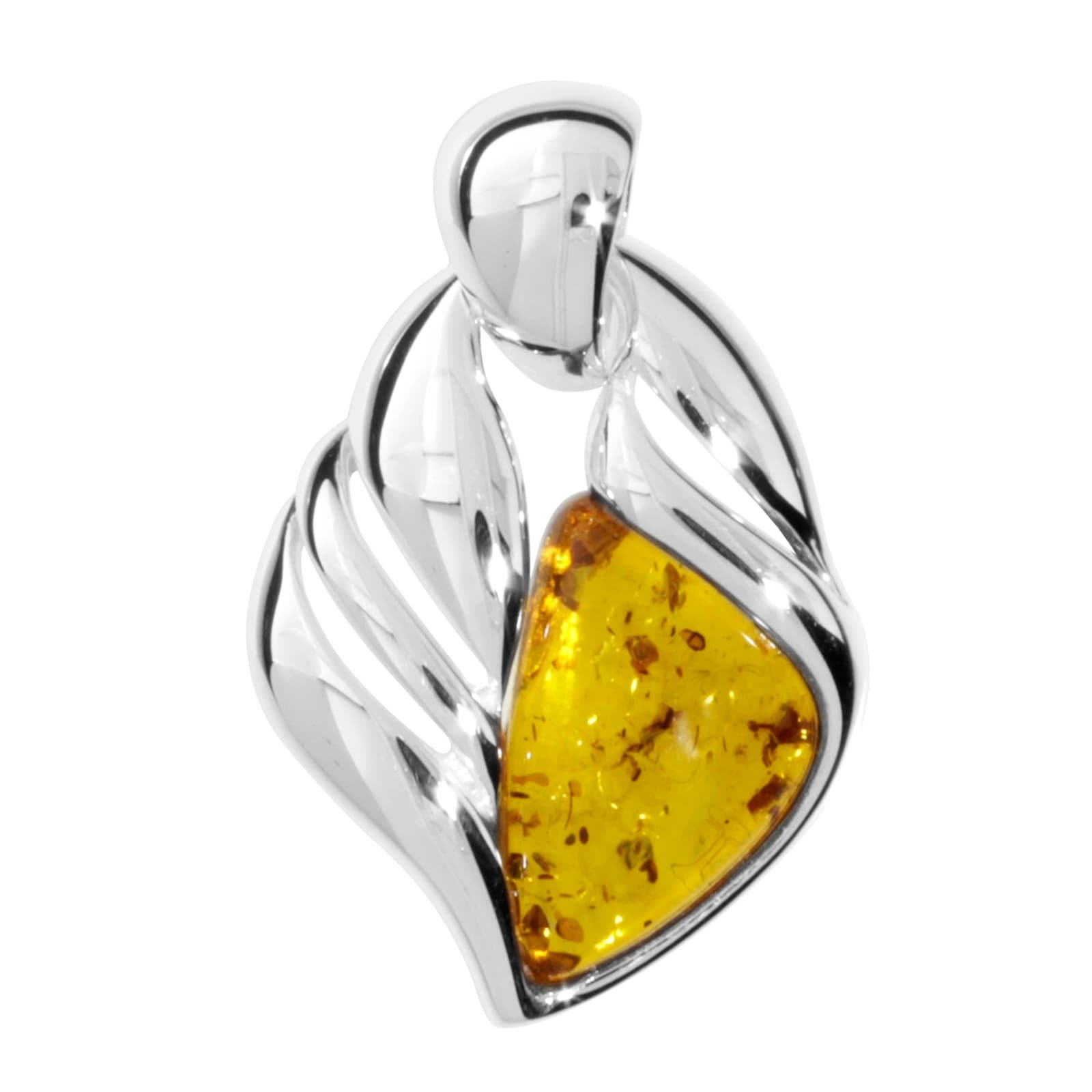 Kettenanhänger OSTSEE-SCHMUCK "Ostsee-Schmuck Anhänger Rivka Anhänger Rivka", weiß, Schmuckanhänger, Damen, 40 x 25mm, Silber 925 (Sterlingsilber), 8,2 g, Kettenanhänger