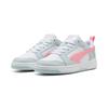 Sneaker PUMA "REBOUND V6 LO SPACE BELLE JR", Gr. 39, sea glass, pinkscape, puma weiß, Synthetik, sportlich, Schuhe