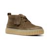 Sneaker CLARKS "Torhill Lace Hi", Herren, Gr. 43, grün (khaki), Nubukleder, casual, Schuhe, Desert Boots, Schnürboots mit Wechselfußbett