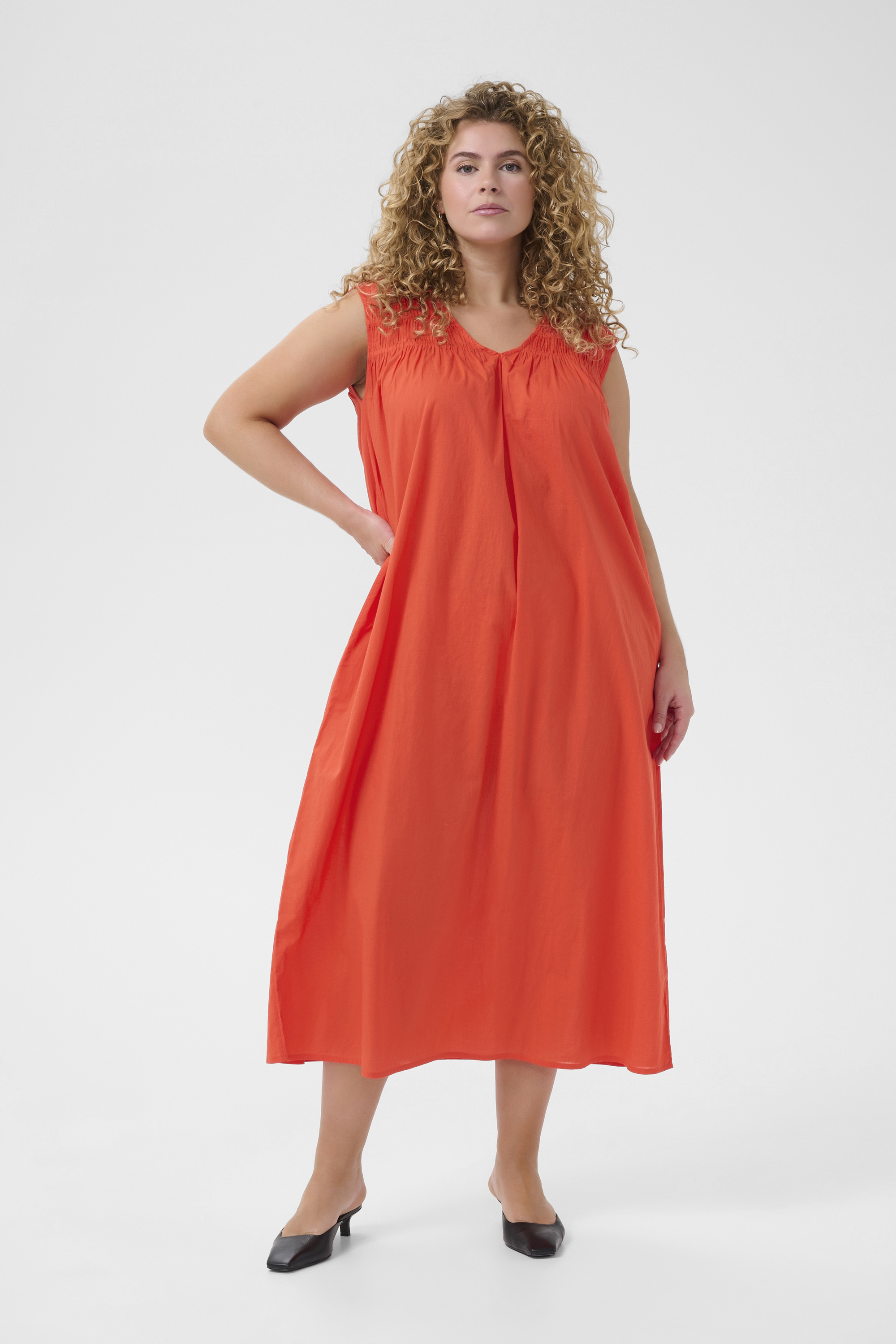 Kleid A-shape Grenadine orange Image