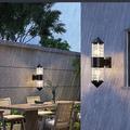 Applique murale à LED, luminaire mural antique, lanterne extérieure étanche IP65, antirouille, aluminium, verre, lanterne murale, lanterne, cour, jardin, balcon, villa, lumières décoratives 110-240 V