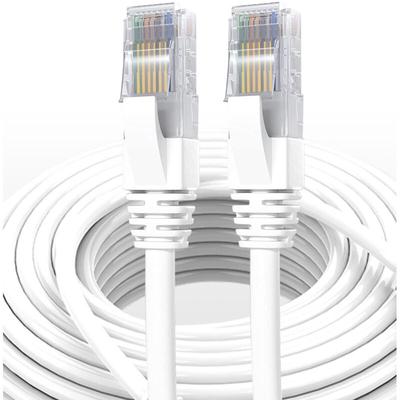 Ethernet-Netzwerkkabel RJ45 Cat 7 Geschirmt sftp - 5m (Rund Weiß), 10 Gbps, 600 MHz, 100% Kupfer, Image