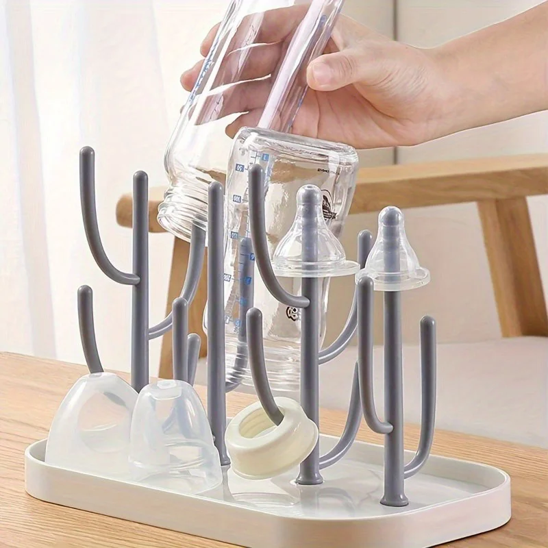 Baby Tasse Trocknen Rack Milch Flasche Ablauf Rack Für Baby Flaschen Trocknen Dispenser Flasche Trockner Abtropffläche Nippel Schnuller Halter Image