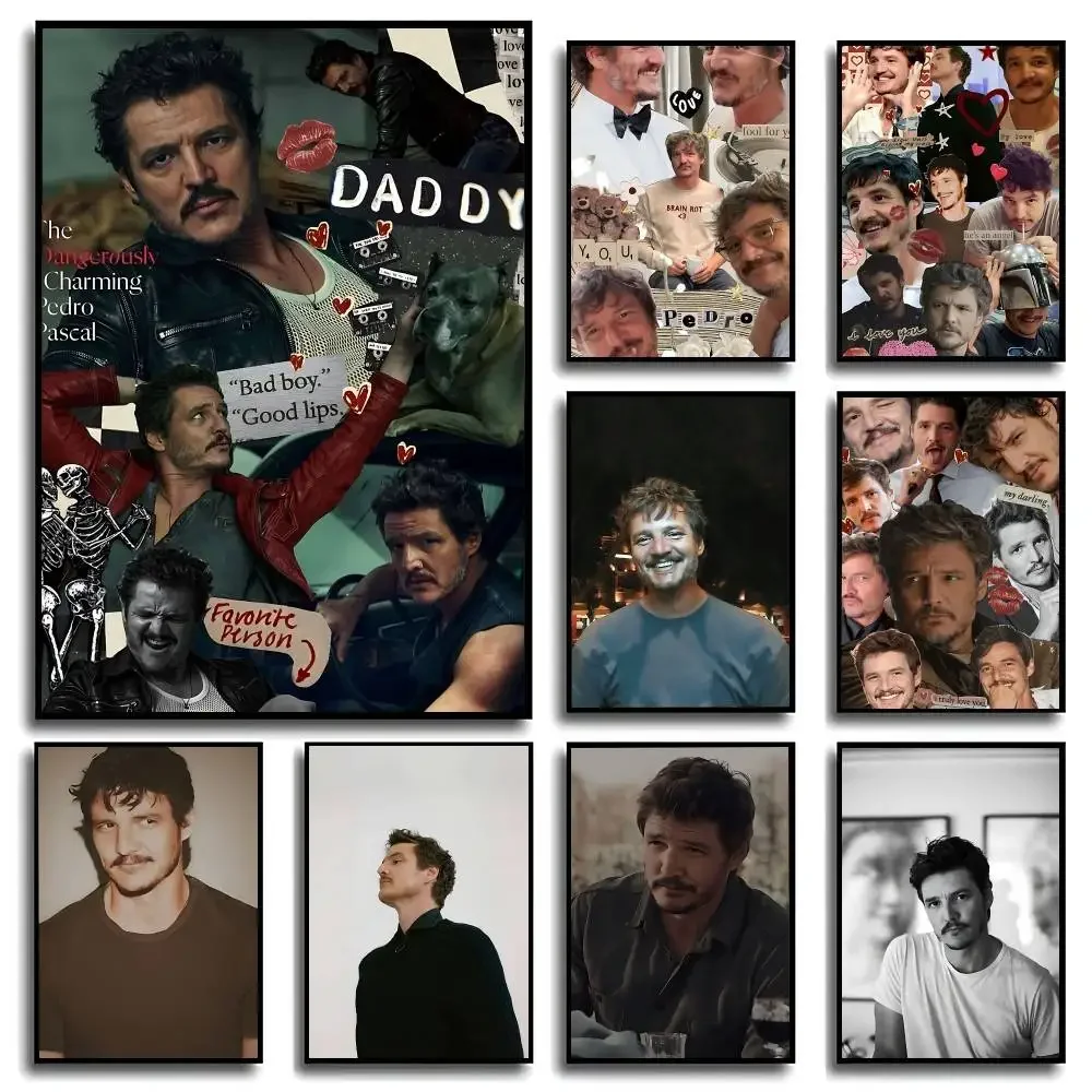 P-Pedro P-Pascal Poster ohne Rahmen, Poster, Kraft, Club, Bar, Papier, Vintage-Poster, Wandkunst, Gemälde, Schlafzimmer, Arbeitszimmer, Aufkleber