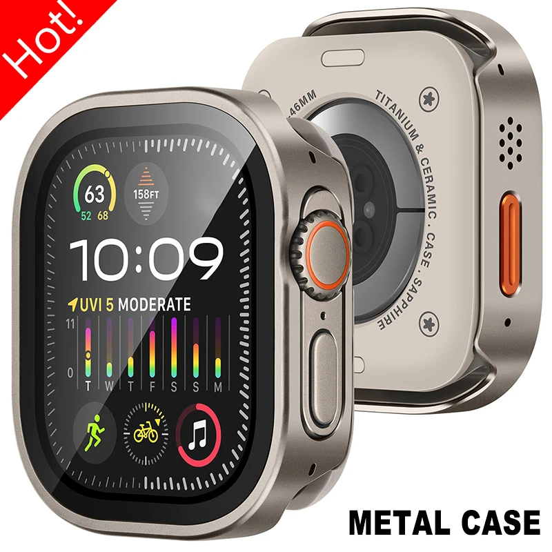 Wasserdichtes Metallgehäuse für Apple Watch Ultra 2 49 mm 10 46 mm 42 mm, Aluminiumlegierung, vollständige Abdeckung für Iwatch Series 10, Schutzhülle Image