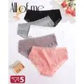 5 pezzi di mutandine di cotone da donna slip in pizzo floreale lingerie sexy senza cuciture mutande elastiche a vita bassa biancheria intima morbida traspirante femminile
