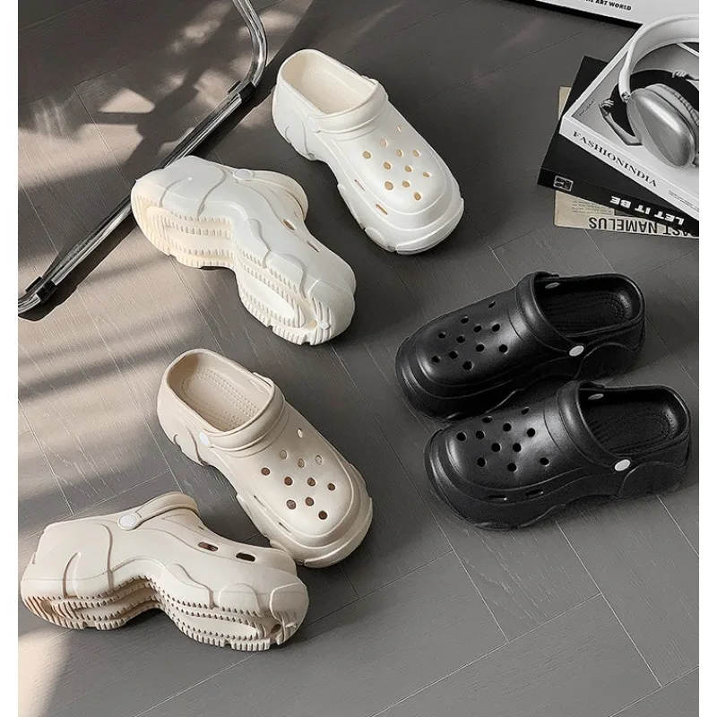 Women Fashion Chunky Platform Sandals 2025Thick Sole Eva Clogs Garden Shoes for Woman Solidcolor Outdoor Non Slip Beach Slippers