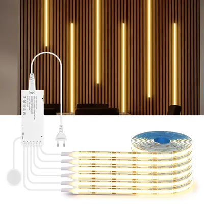 Living room grille wall light LED Wall Back Light with Touch Switch Dimmer Switch Wall Lamps for indoor COB 320leds/m