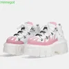 Punk Metall Nieten Kurze Stiefel Runde Kappe Plattform Mode Stiefel 2025, Frühjahr Neue Weiß Rosa Street Style Lace Up Casual Frauen Stiefel