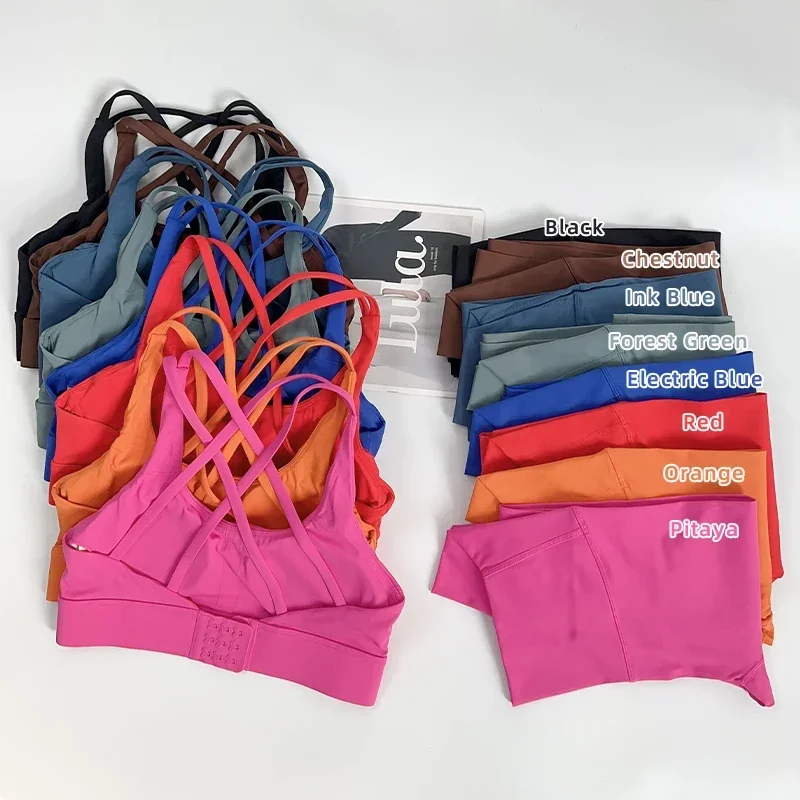 2-teiliges Yoga-Set, High-End-Sexy-Mode, verstellbare Schnalle, Sport-BH, hohe Taille, Hüftheben, Leggings, Laufen, atmungsaktives Set