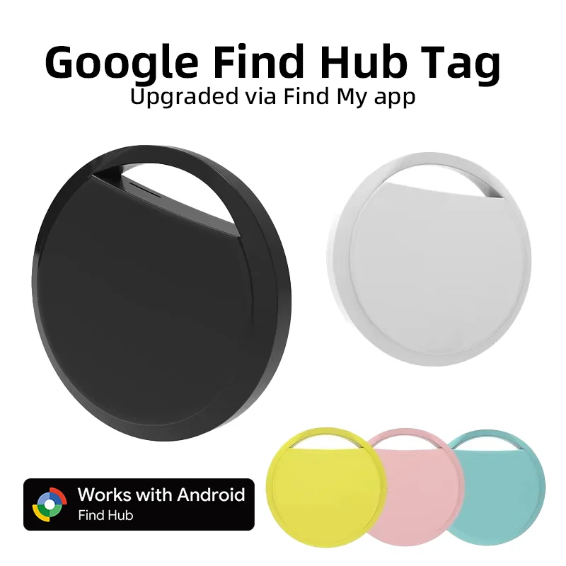 Mini-Tracking-Gerät für Google Find Hub, Smart Tag für Haustiere, Schlüssel, Geldbörsen, Taschen, GPS-Tracker für verlorene Gegenstände, Smart Bluetooth-Tracker für Android Image