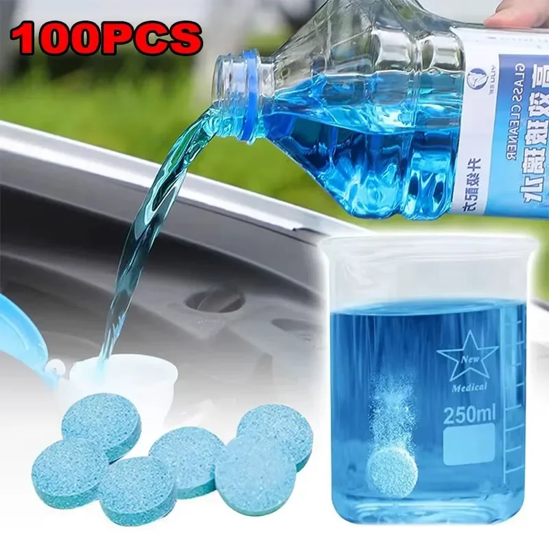 100/2Pcs Auto Fahrzeug Windschutzscheibe Feste Seife Stück Fenster Glas Waschen Reinigung Farbe Schutz Folie Brause Tablet waschen Image