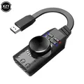 Scheda audio per giochi per computer USB esterna a 7.1 canali per scheda audio esterna da gioco PUBG Adattatore USB da 3,5 mm Plug and Play PC portatile