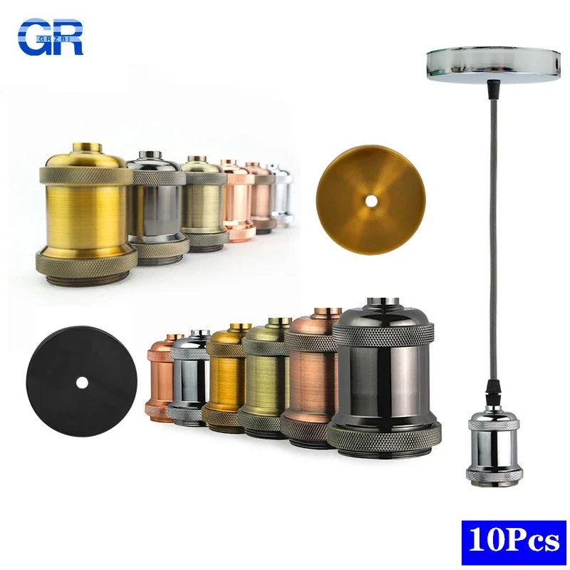 Vintage Lampenfassung E27 Sockel E26 Edison Glühbirnenhalter Anhänger Fitting Cap 110V 220V DIY Retro Lampenfassung für Innenbeleuchtung