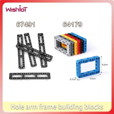 5x7 3x19 Loch Arm Strahl Baustein Kleine Partikel MOC Technologie Kinder DIY Spleißen Ziegel Kompatible Blöcke Image