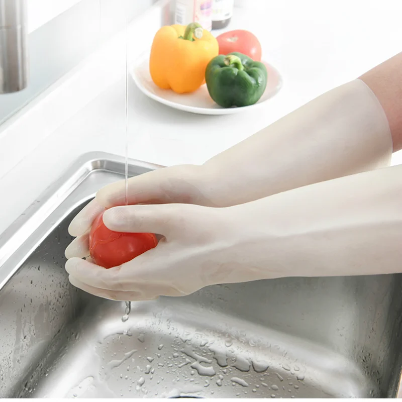 Geschirrs pül-und Reinigungs handschuhe Silikon kautschuk Haushalts wäscher Küchen reinigungs werkzeuge Handschuhe Image