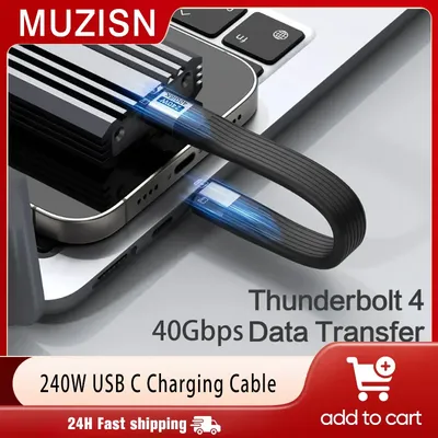 240 W USB-C-Ladekabel für iPhone 16 USB 4-Kabel Tragbarer Schlüsselanhänger 40 Gbit/s Datenübertragung Thunderbolt 4/3 8K bei 60 Hz Videoanzeige