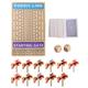 YUTNGYNG Horse Racing Board Game, Horse Raceing Board Game With 11 Wood Horses Kids Party Toy,Wood Race Game, Indoor And Outdoor Board Games for Family Friend Party