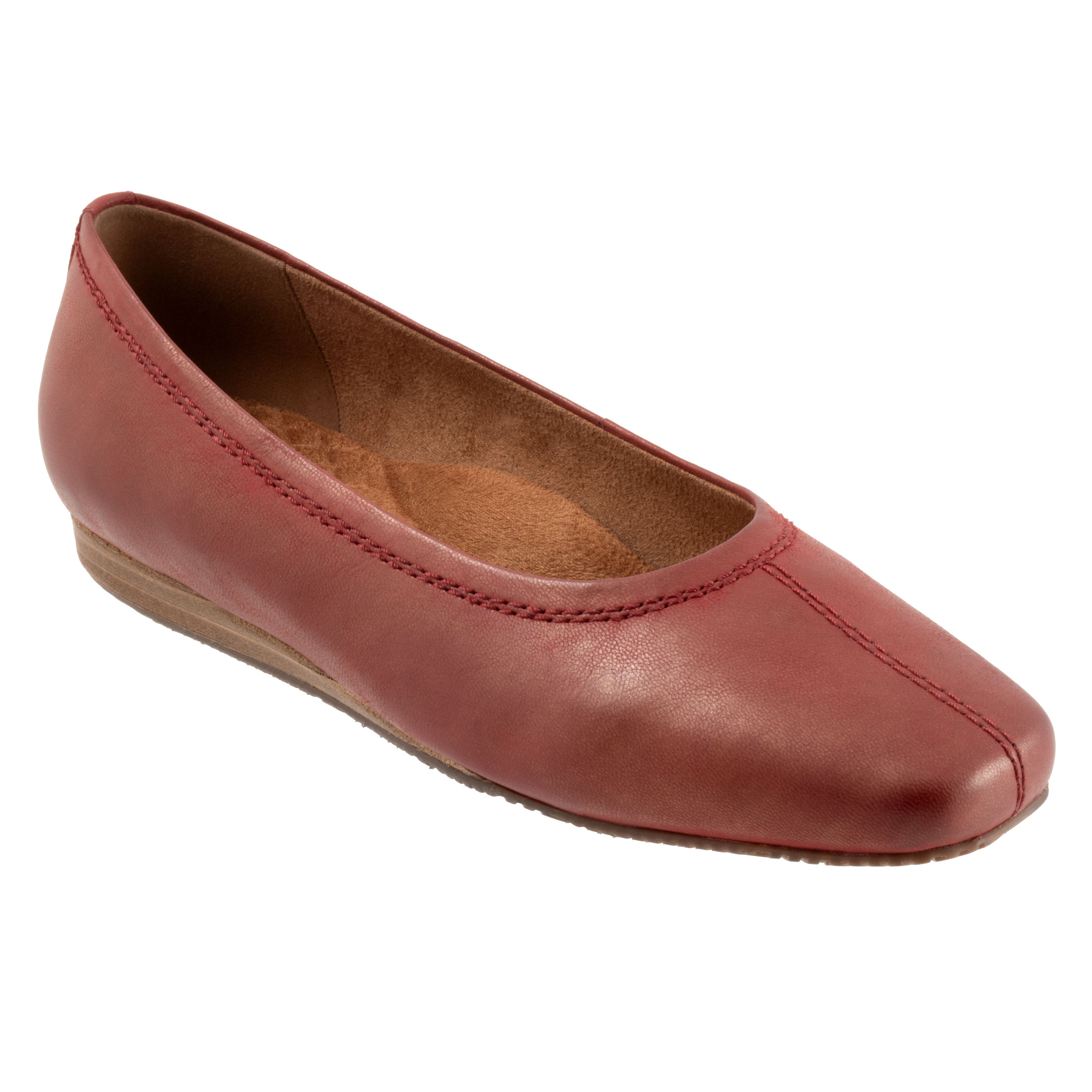 Women's Vera Cruz Flat by SoftWalk in Dark Red Pearl (Size 11 M)
