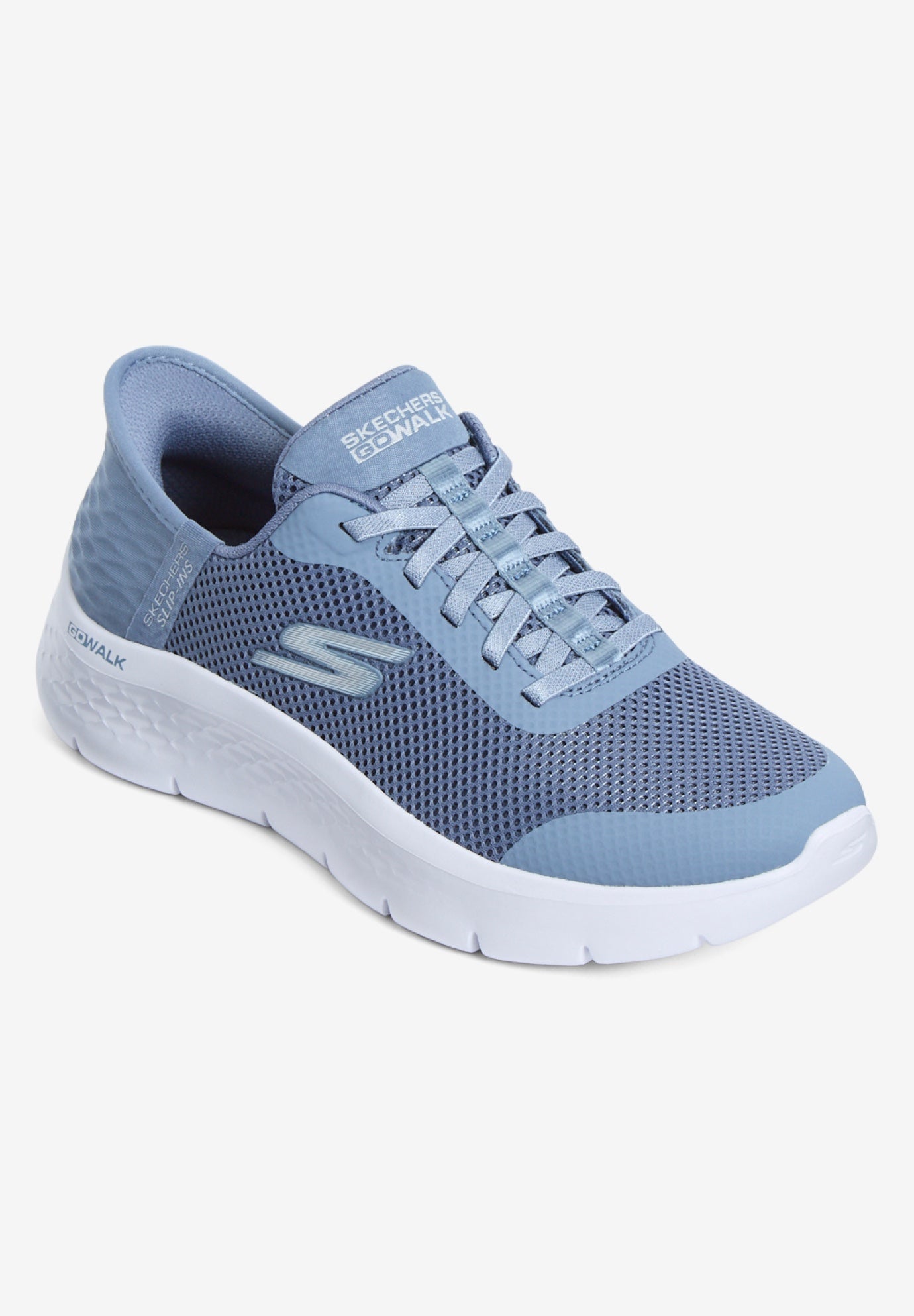 Women's The Slip-Ins Go Walk Flex Sneaker by Skechers in Blue Medium (Size 9 M)