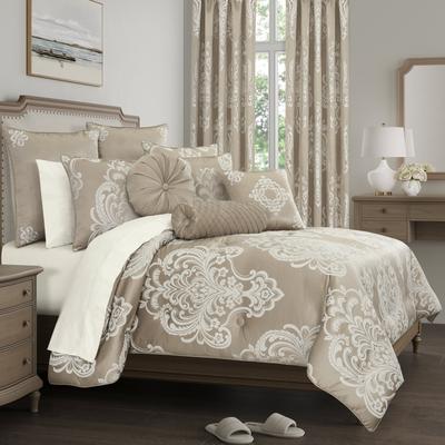 Potenza Sand 3 Piece Comforter Set by Royal Court in Sand (Size KING)