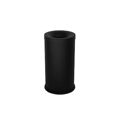 Stil Casa selbstlöschender Abfalleimer, lackierter Stahl, Ø 31xh. 60 cm, Schutzrand aus Kunststoff, 40 Liter, schwarz. Image