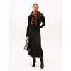 A-Linien-Kleid TOMMY HILFIGER "5X2 RIB FLARE MIDI DRESS LS", Damen, Gr. XXL (44), N-Gr, schwarz, Jersey, Obermaterial: 95% Viskose, 5% Elasthan, unifarben, casual, figurbetont wadenlang, U-Boot-Ausschnitt, Langarm, Kleider, in gerippter Struktur und...