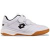 Hallenschuh LOTTO, Kinder, Gr. 26, schwarz-weiß (weiß, schwarz), Synthetik, mehrfarbig, sportlich, Schuhe, - mit nicht-färbender Sohle