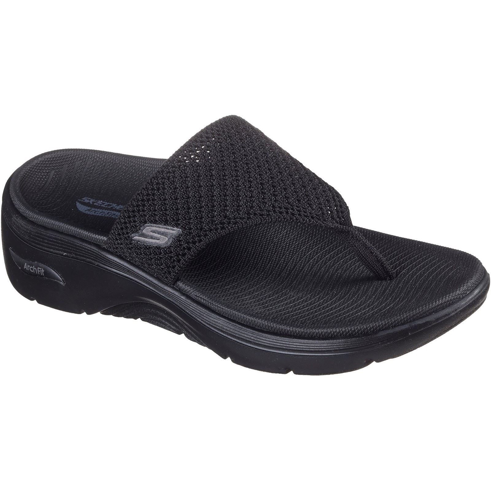 Skechers Go Walk Arch Fit 2.0 Polyester Damen Schwarz Sandalen