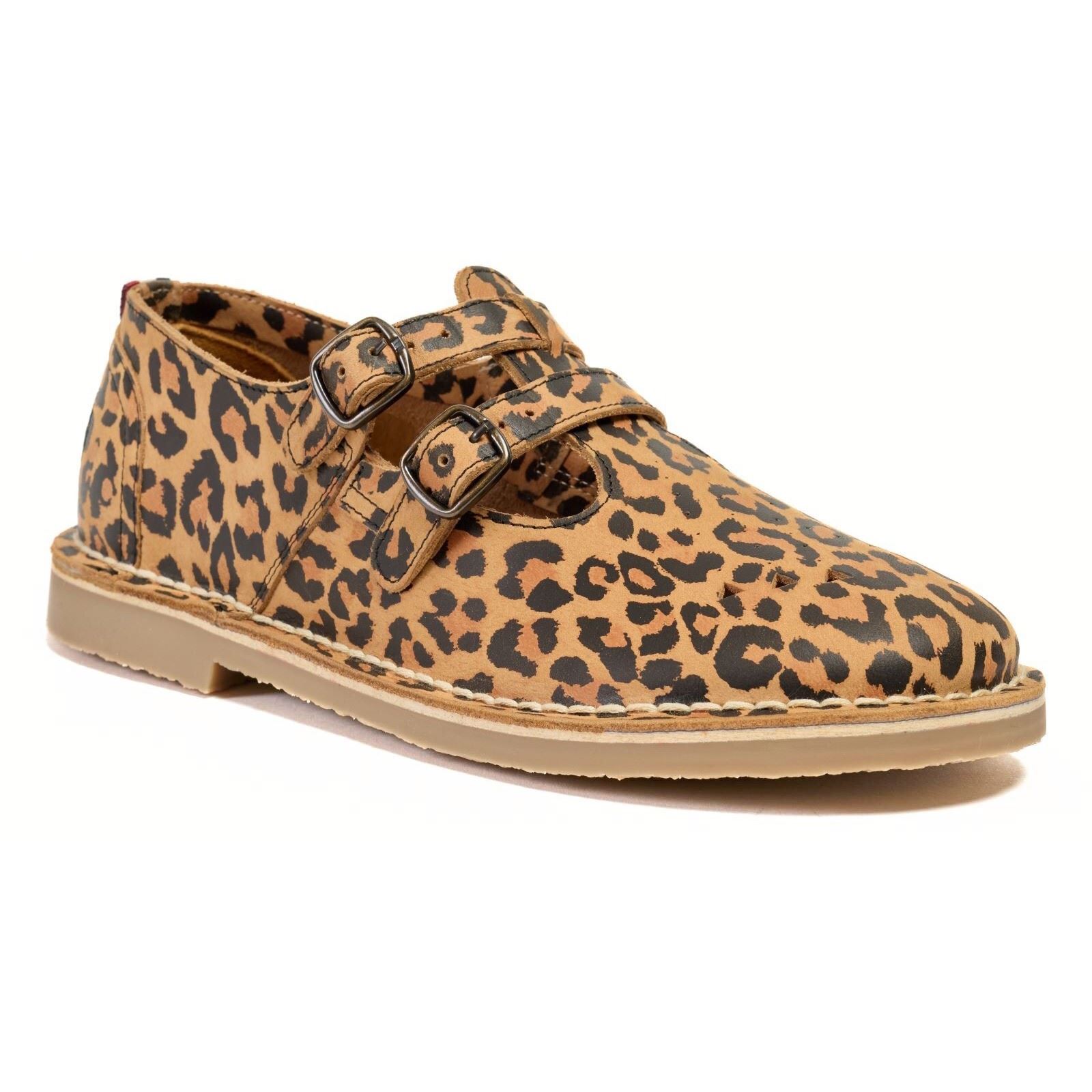 Pod Marley Leder Damen Leopard Schuhe