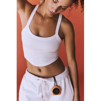 Weißes Athletik-Ripp-Crop-Top Image