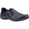 Hush Puppies Donald Leder Herren Schwarz Mokassins Schuhe