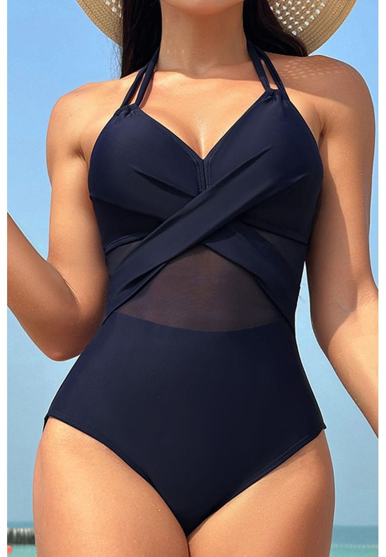 Damen Crossback Neckholder Badeanzug Image