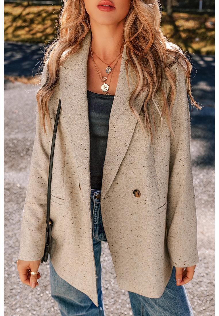 Haferflocken Einreiher Eleganter Blazer Image