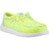 HEYDUDE Wally Party Mesh Polyester Herren Mokassins Schuhe Lime Punch/Weiß