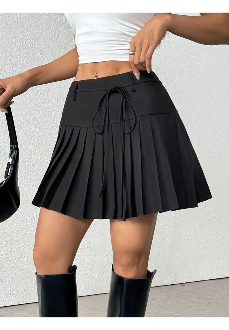 Damen Gebundenes Falt-Minirock Image