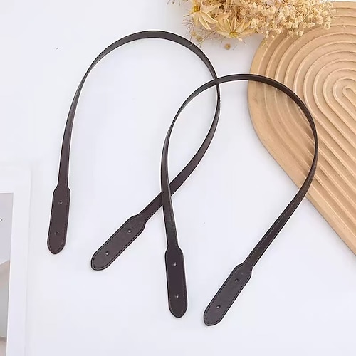 2 pezzi di cinghie per borsa in pelle PU con borchie, manici di ricambio fai da te per tote, borse, borsette, tracolle di alta qualità per accessori estetici per borse, nero/marrone/caffè