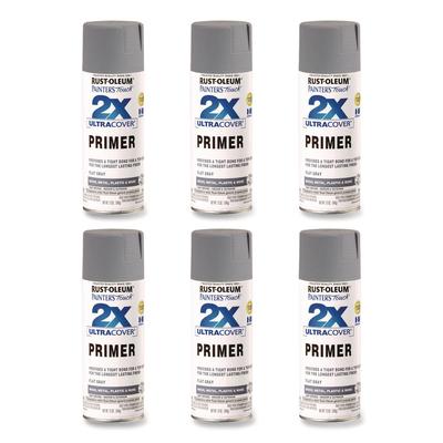 Rust-Oleum Painter's Touch 2X Ultra Cover Spray Paint, Flat Gray, 12 oz Aerosol Can, 6/Carton (RST334017) Case of 6 Rust-Oleum® Paints