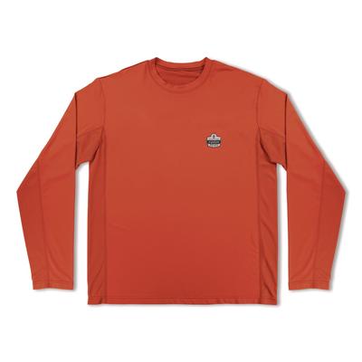 ergodyne Chill-Its 6689 Cooling Long Sleeve Sun Shirt with UV Protection, X-Large, Orange (EGO12180)