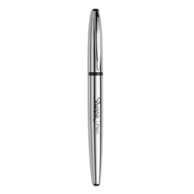 Sharpie Stainless Steel Porous Point Pen, Stick, Fine 0.5 mm, Black Ink, Brushed Silver Barrel (SAN1800702) Each Sharpie® Felt and Porous Point Pens
