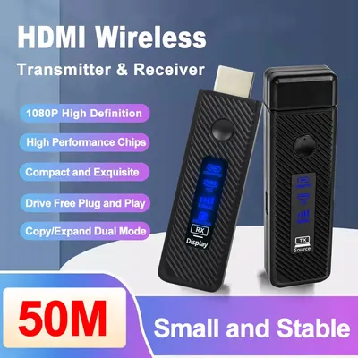 50M 5,8G 1080P Wireless HDMI Video Audio Sender Empfänger Extender Display Screen Adapter TV Stick Für Monitor Projektor PC