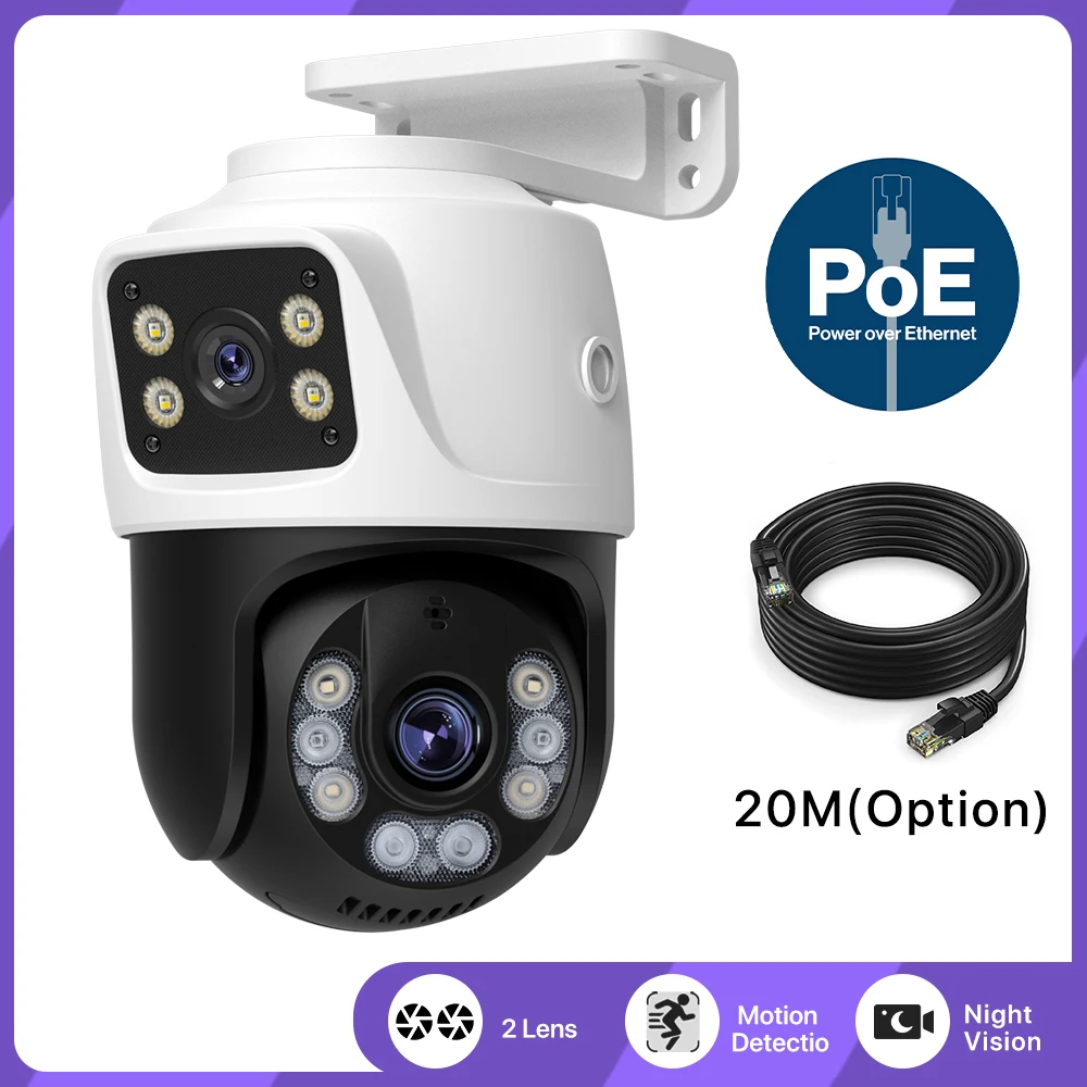 6MP HD POE Kamera Outdoor Wireless Dual Objektiv Sicherheit PTZ IP Kamera Unterstützung Onvif Video Überwachung CCTV Auto Tracking XMeye Image