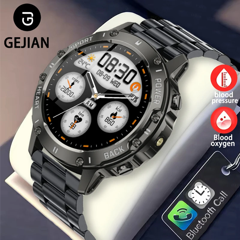 GEJIAN Neue 1,39-Zoll-TFT-Rundbildschirm 360 * 360-Auflösung 5.2 Bluetooth-Anruf Herzfrequenz-Schlafüberwachung Android iOS Smartwatch Image