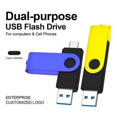 Typ C 2-in-1 OTG USB-Flash-Laufwerk 128 GB 64 GB 32 GB 16 GB 8 GB 4 GB USB Memory Stick 2.0 Hochgeschwindigkeits-Stick für Typ-C-Smartphone Image