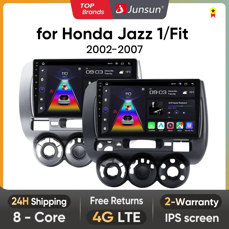 Junsun Wireless Carplay Autoradio für Honda Fit Jazz City Android Autoradio Head Unit RDS 4G WiFi Image