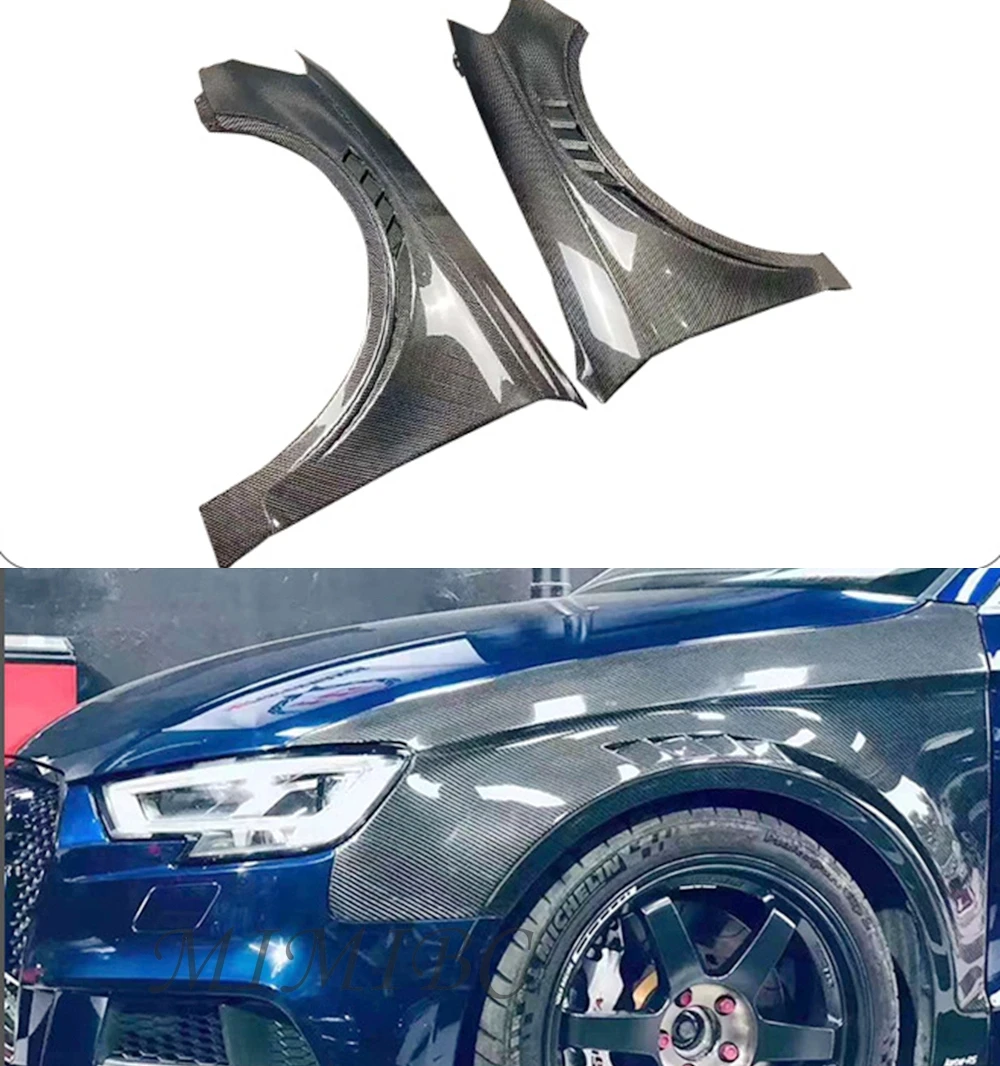 Neues Design FÜR A3 S3 Dry Carbon Fiber Auto Kotflügel Auto Vorderrad Innere Kotflügel für A3 S3 RS3 Limousine 2017-2020 Image