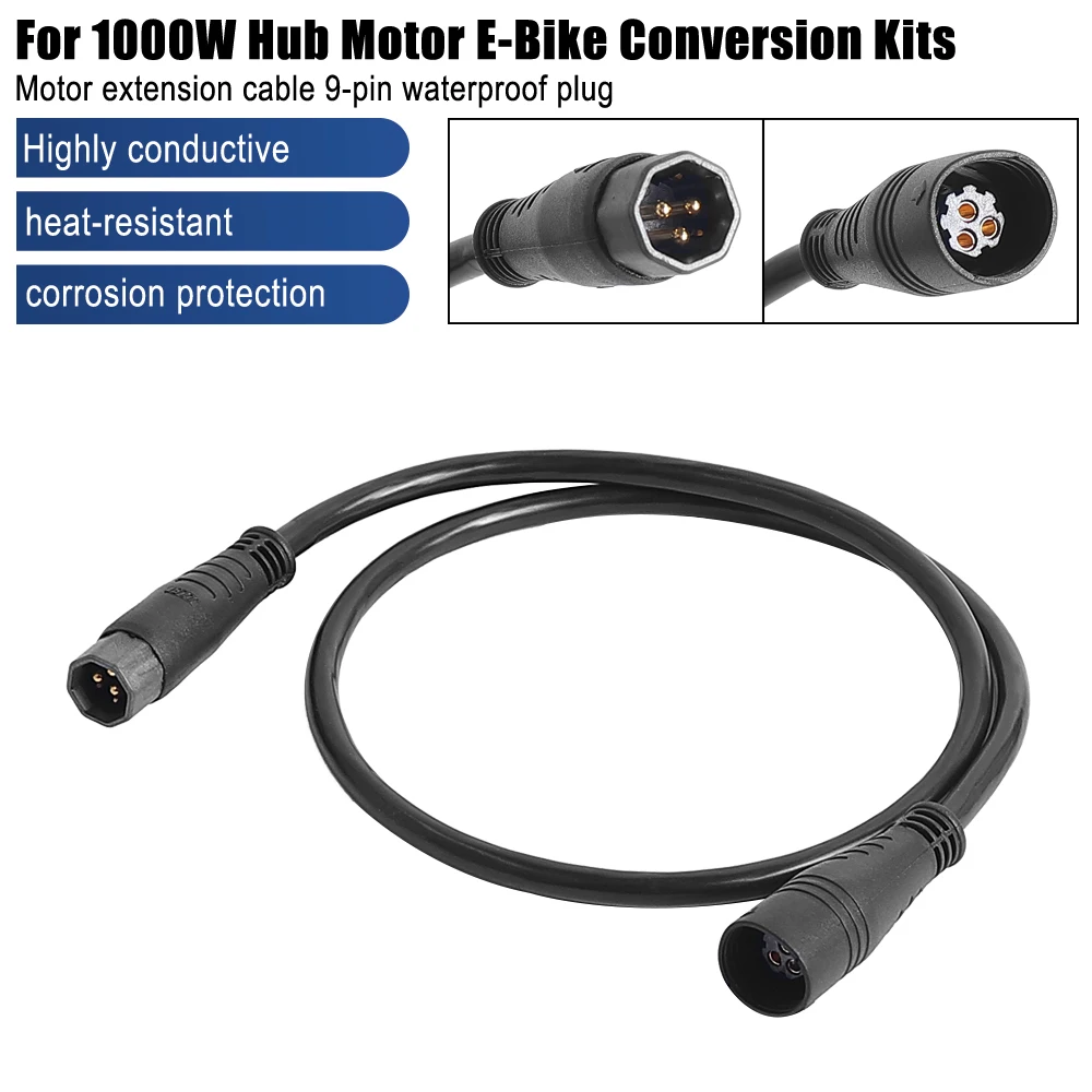 9 Pin Motor Verlängerung Draht Für 750 W/1000 W Elektrische Fahrrad Motor Ersatz Elektrische Fahrrad Verlängerung Kabel Zubehör Image