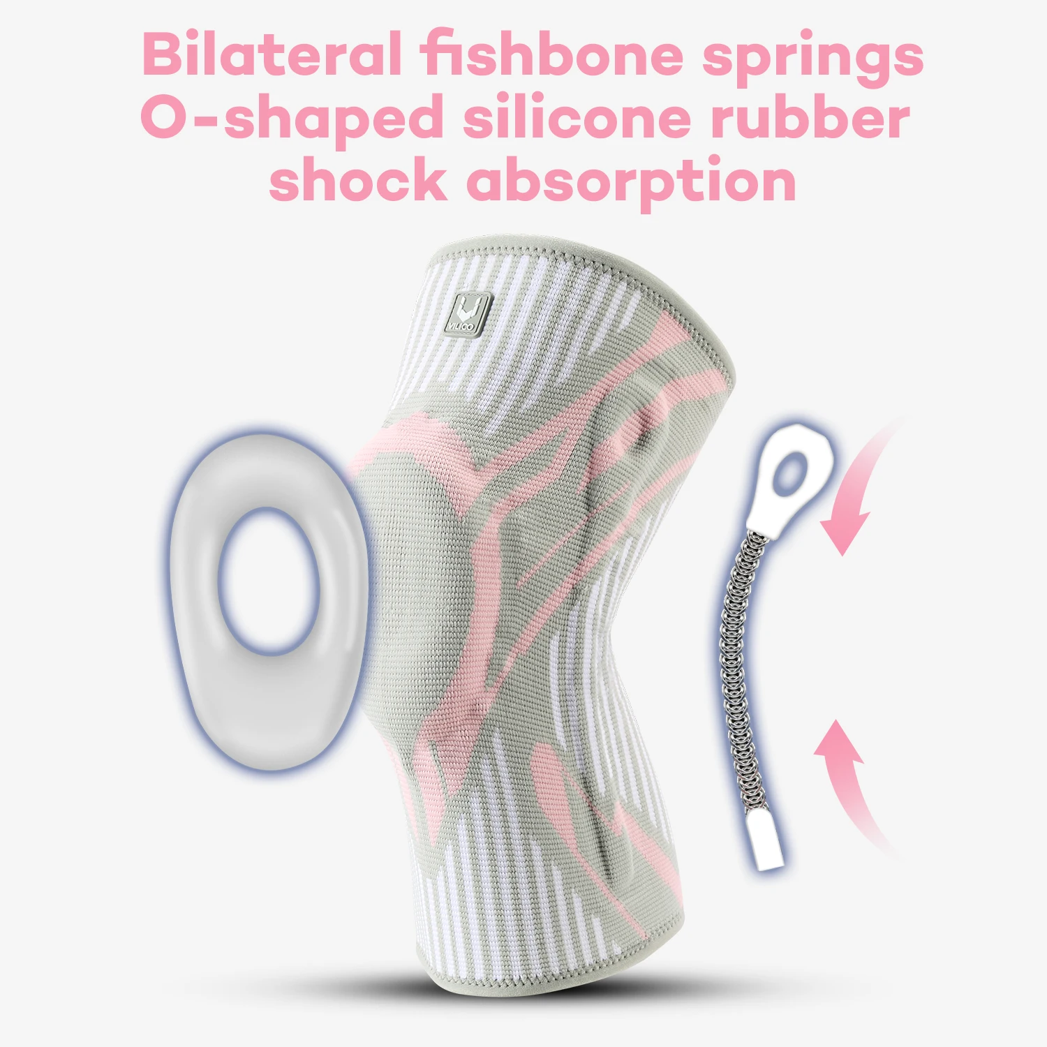 1 Stück rutschfeste Kniebandage mit Patella-Gel-Pad-Stabilisatoren, bequeme Kompressionsmanschette für Arthritis, Sport, Fitnessstudio Image