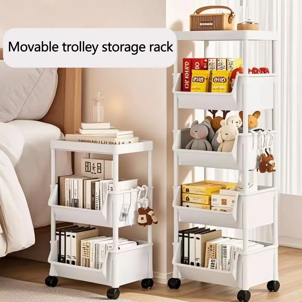 Kleine Warenkorb Lagerung Rack Haushalt Multi-schicht Mobile Bücherregal kinder Snacks Und Spielzeug Küche Obst Gemüse Korb Rack